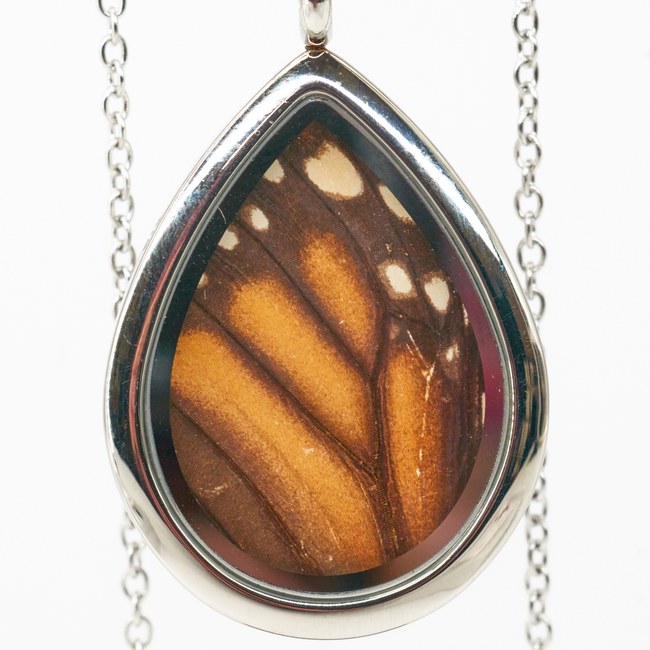 Butterfly Jewelry Monarch Teardrop Pendant Necklace