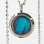 Butterfly Jewelry Blue Morpho Round Pendant Necklace