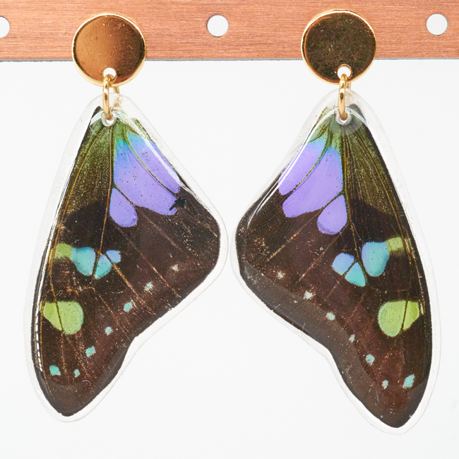 Butterfly Jewelry Purple Wing Whole Wing Earrings
