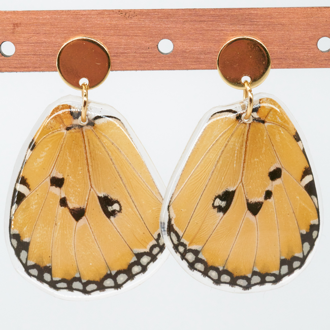 Butterfly Jewelry African Monarch Whole Wing Earrings