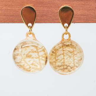 Canada Butterfly Jewelry Great Orange Tip Marble Stud Earring