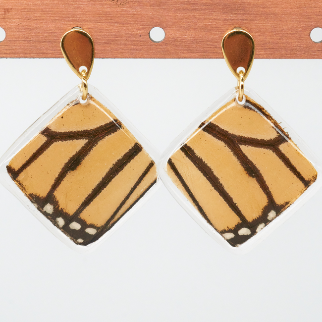 Butterfly Jewelry Monarch Diamond Shape Geometric Earrings