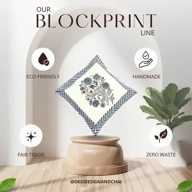 Blockprinted Cotton Scrunchie