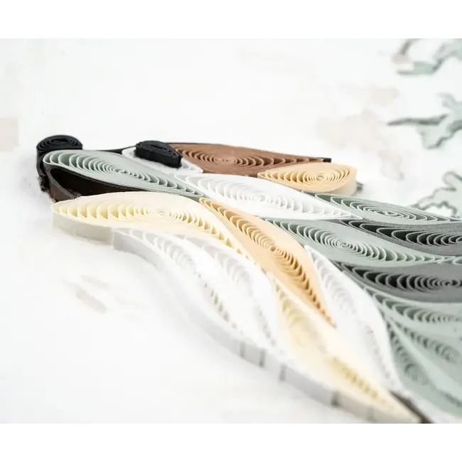 Quilling Card - Howling Wolf