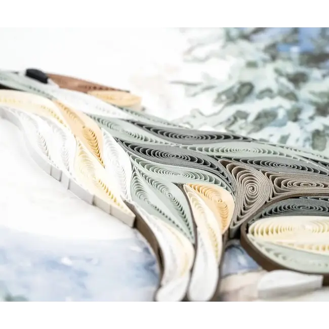 Quilling Card - Howling Wolf