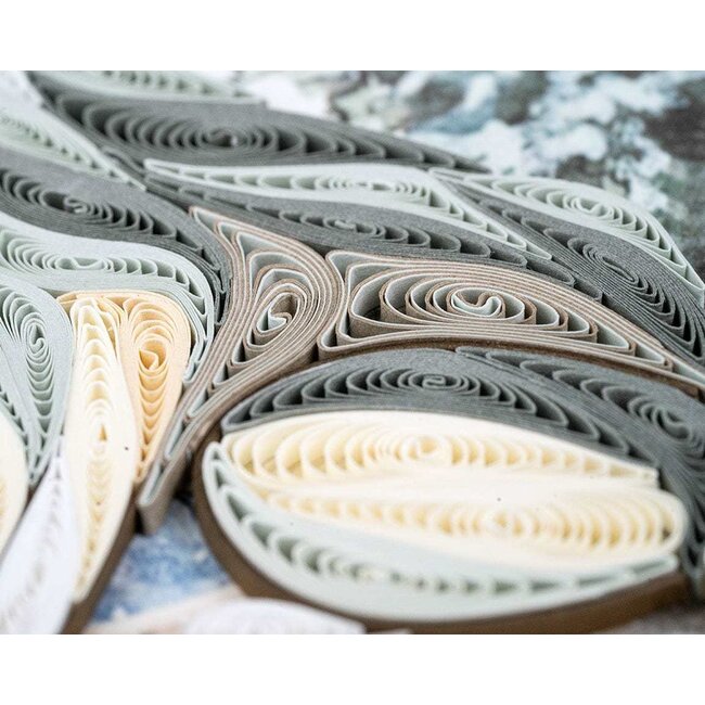 Quilling Card - Howling Wolf