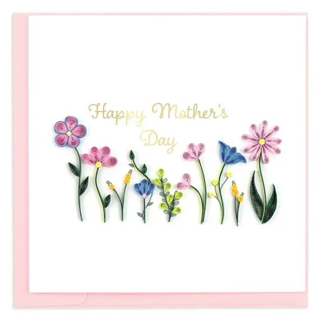 Quilling Card - Mother's Day Wildflowers