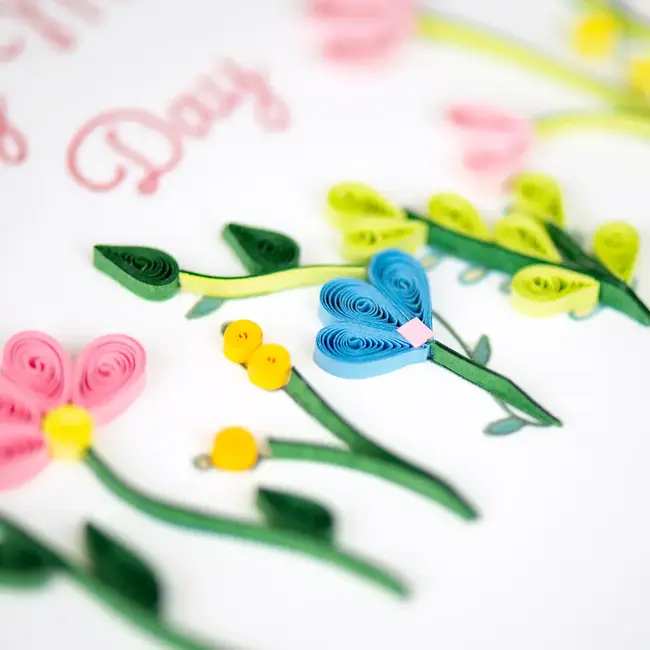 Quilling Card - Mother's Day Wildflowers