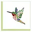 Quilling Card - Decorative Floral Hummingbird