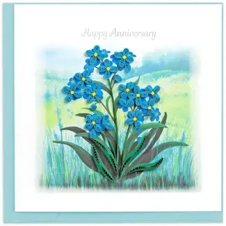Vietnam Quilling Card - Happy Anniversary Forget-Me-Not