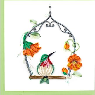 Vietnam Quilling Card - Hummingbird Swing