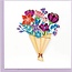 Quilling Card - Playful Flower Bouquet