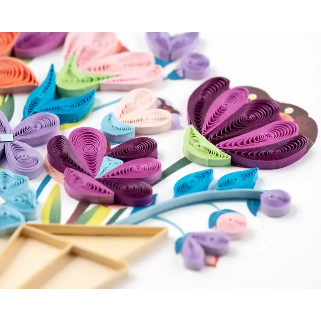 Quilling Card - Playful Flower Bouquet