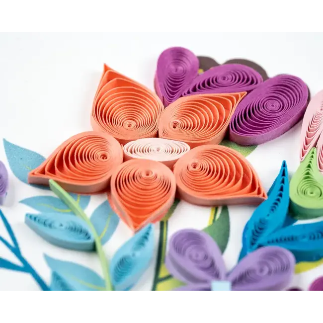 Quilling Card - Playful Flower Bouquet