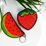 Coin Purse - Beaded Strawberry Tutti Frutti