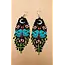 Moth Fringe Earrings Blue Moonlight