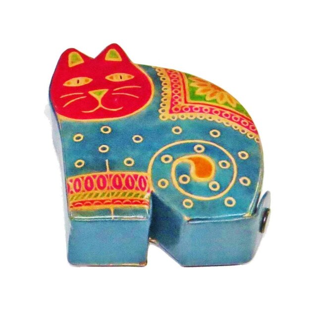 Leather Money Box - Cat