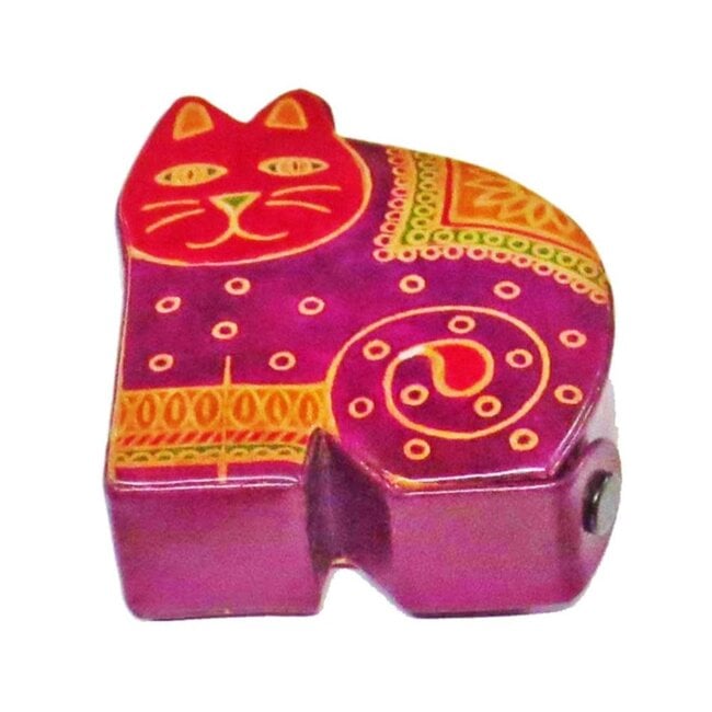 Leather Money Box - Cat