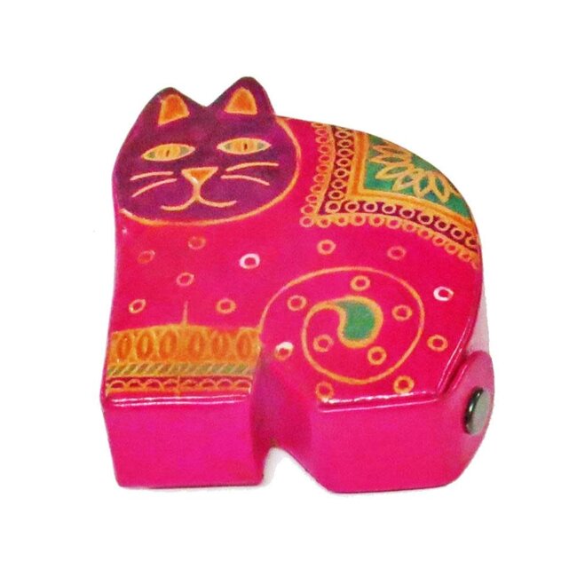 Leather Money Box - Cat