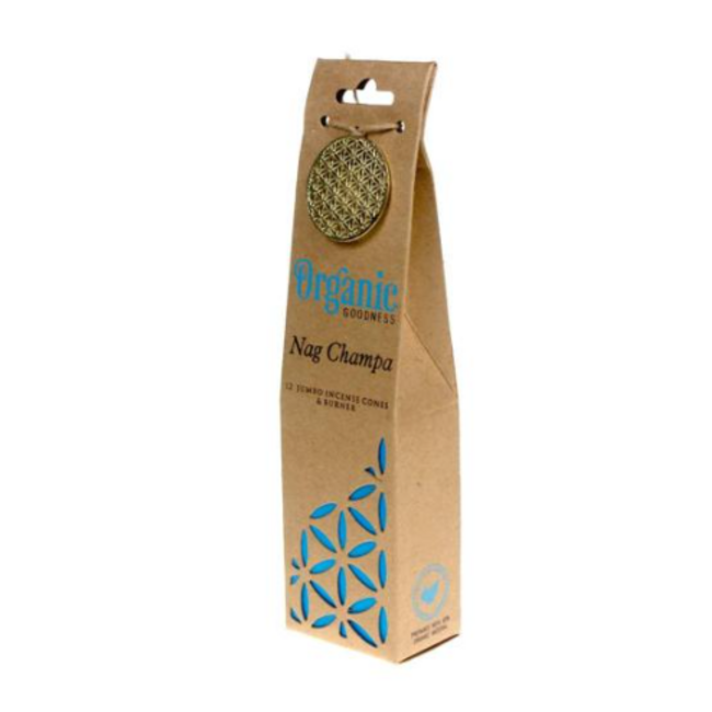 Organic Goodness Incense Cones 12pk w/ Earthen Burner