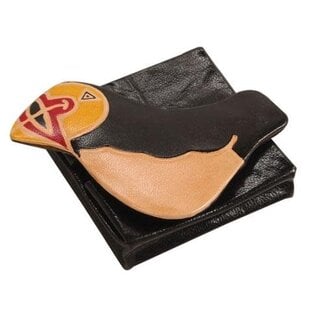 India Leather Coin Purse  - Puffin