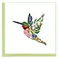 Quilling Card - Decorative Floral Hummingbird