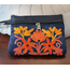 Wristlet - Small Embroidered Leather & Velvet