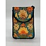 Bag - Phone Purse Embroidered Leather & Velvet Single Pocket