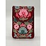 Bag - Phone Purse Embroidered Leather & Velvet Single Pocket