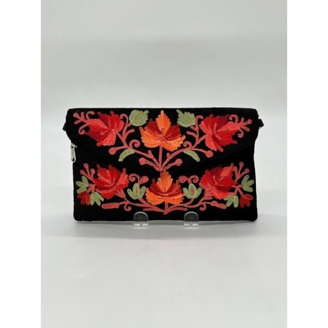 Bag - Velvet Sling w/ Embroidery