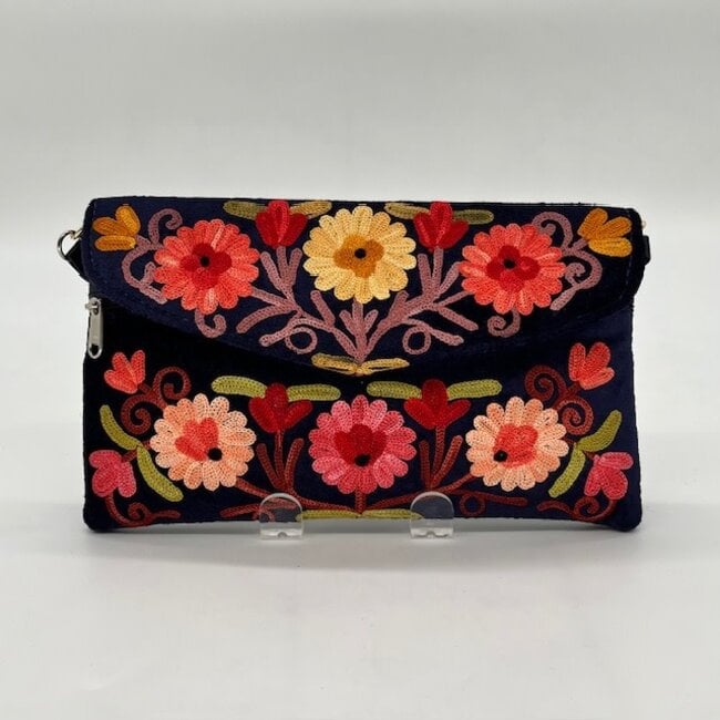 Bag - Velvet Sling w/ Embroidery