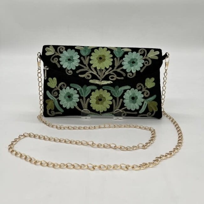 Bag - Velvet Sling w/ Embroidery