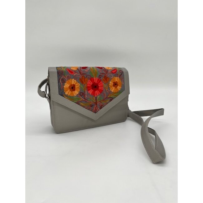 Bag - Rectangular Leather Embroidered