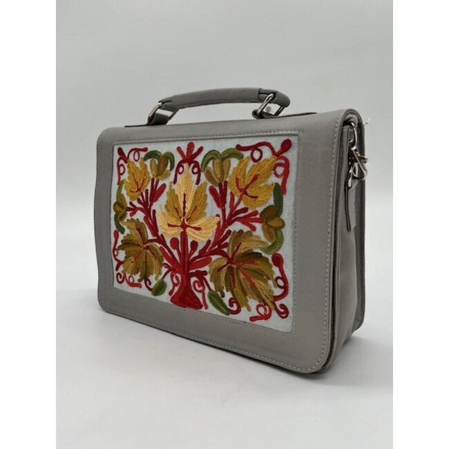 Bag - Rectangular Leather Embroidered