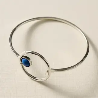India Bracelet - Kaksha Silver Cobalt Bead