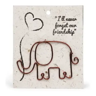 Kenya Bookmark - Wire Elephant