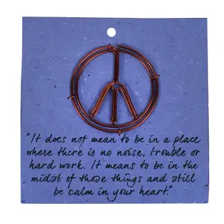 Kenya Bookmark - Wire Peace Sign