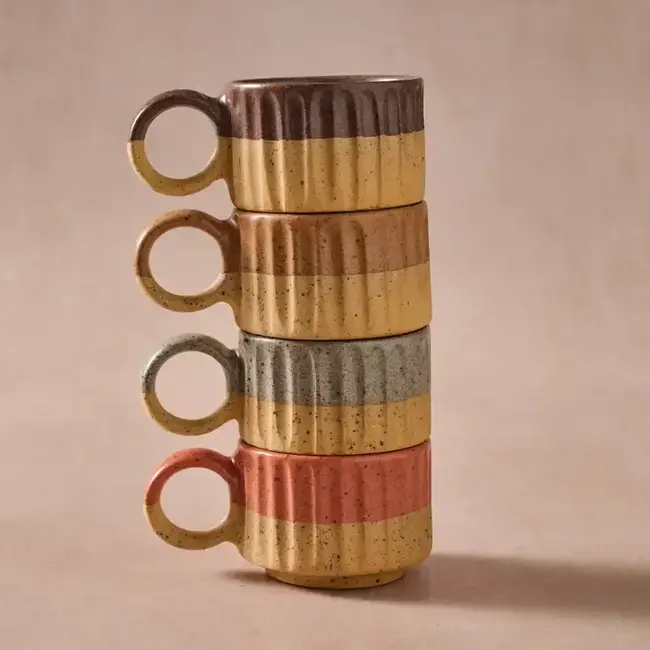 Espresso Mugs - Sundara Fluted Ceramic