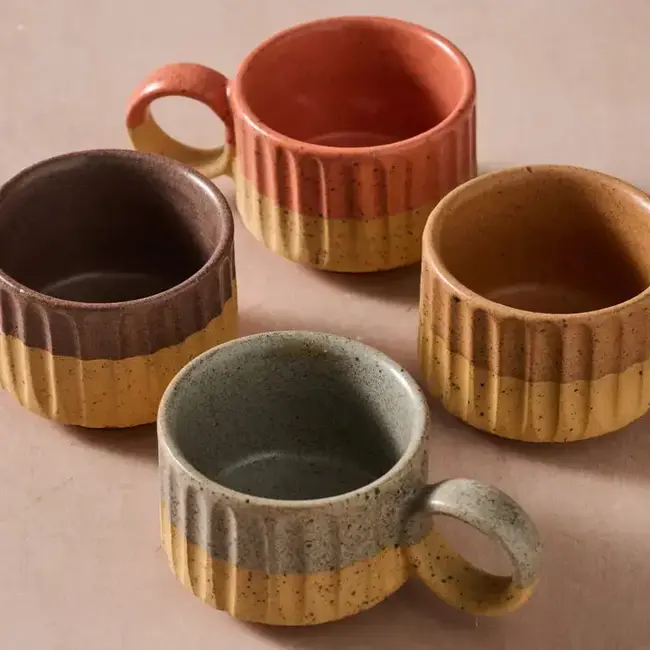 Espresso Mugs - Sundara Fluted Ceramic