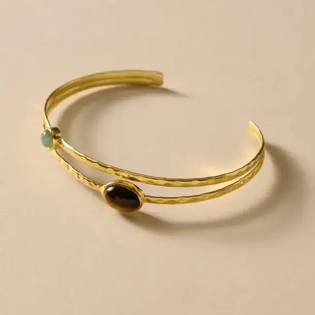 Bracelet - Sanja Tiger + Glass Stone