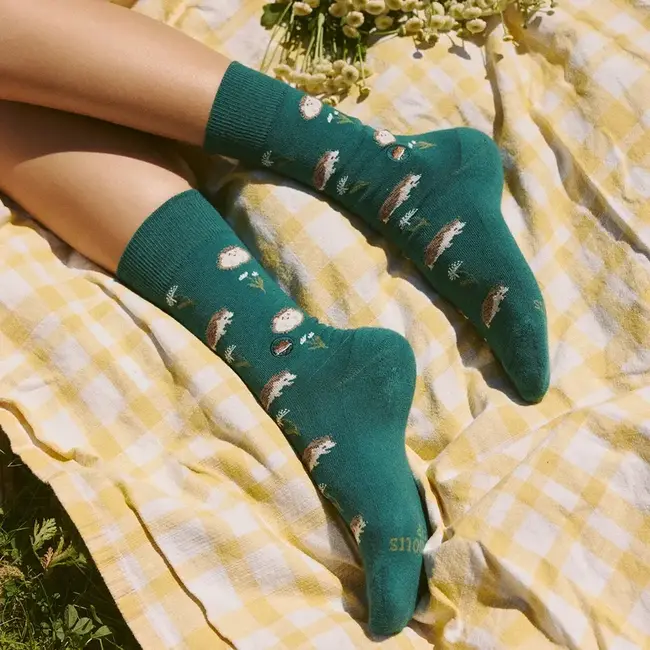 Conscious Step Socks that Protect Pollinators - Green Hedgehogs