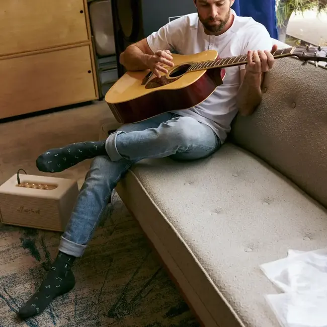 Conscious Step Socks that Support Music - Gray Music Notes