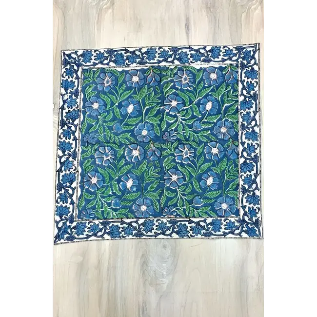 Sage & Blue Block Print Napkin