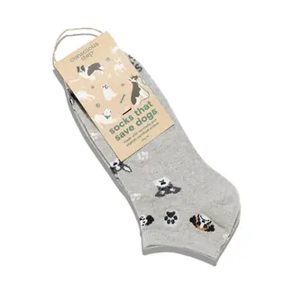 India Conscious Step Ankle Socks that Save Dogs - Hound Headshots