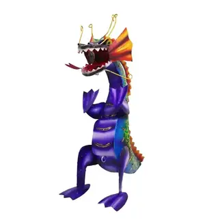 Indonesia Metal Scultpure, Purple Dragon