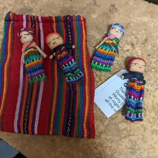 Guatemala Worry Dolls, 4 in bag