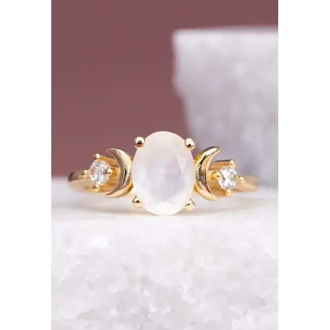 Starlight Moonstone Ring