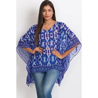 India Cupro Top - Kumari Cobalt Blue