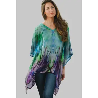India Cupro Top - Kumari Emerald & Amethyst