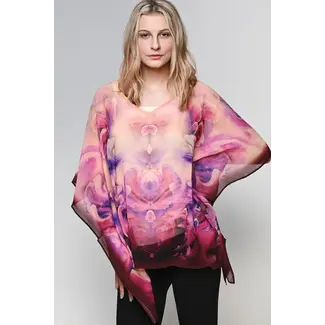 India Cupro Top - Kumari Purple & Fuchsia